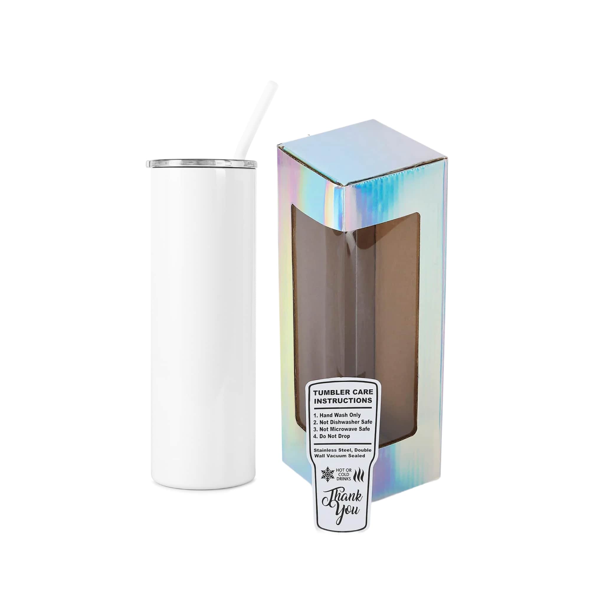 20 oz Skinny Bridesmaid with UV DTF sticker name tumbler