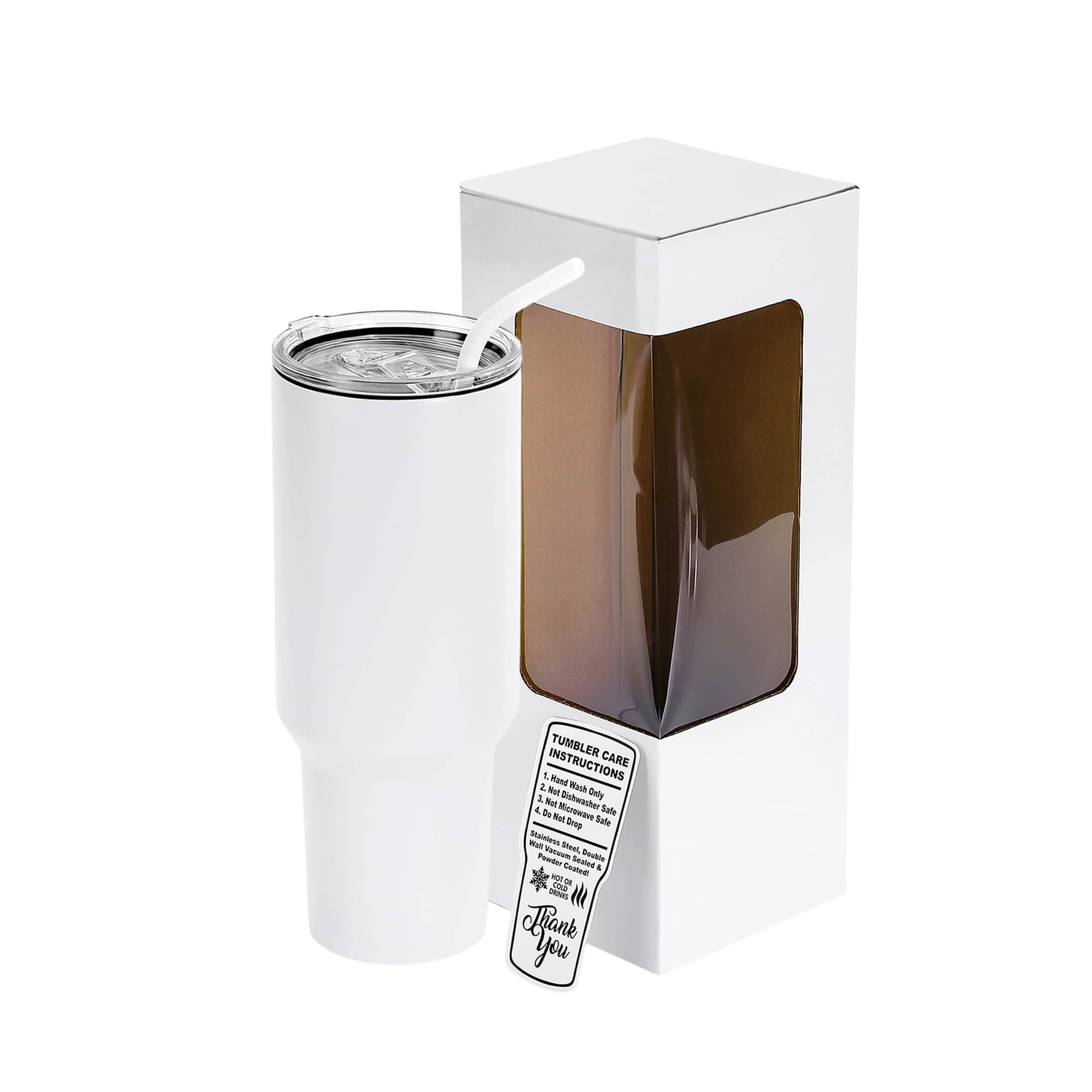 40 oz Tumbler with handle custom UV DTF Sticker