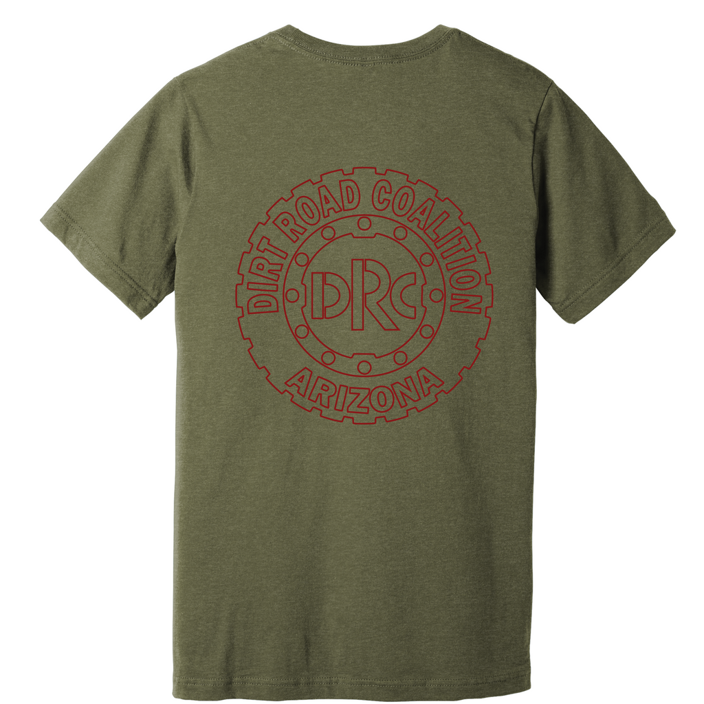 DRC Short Sleeve Shirt Red #DRC Front and Red Logo Back