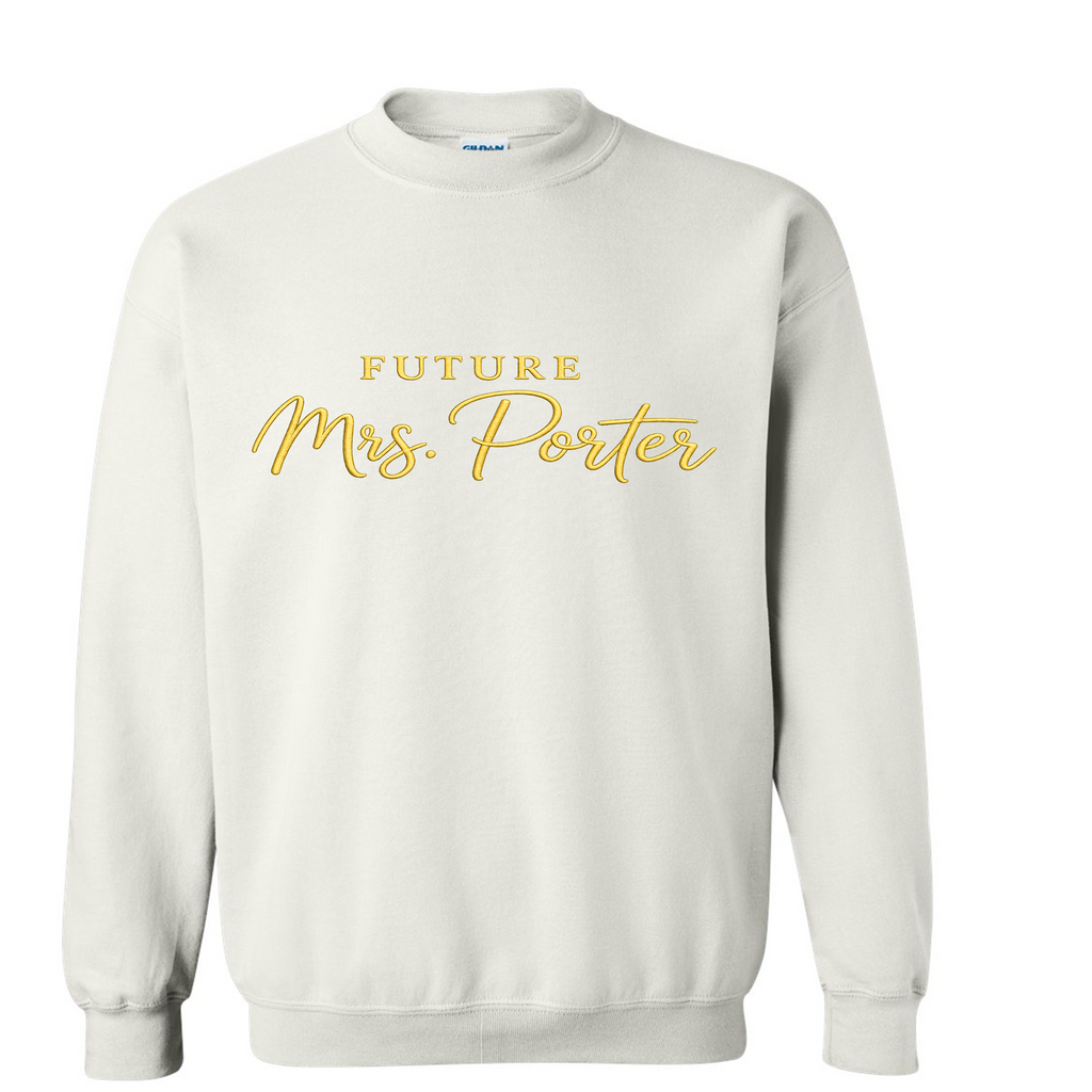 Future Mrs. Embroidered crewneck
