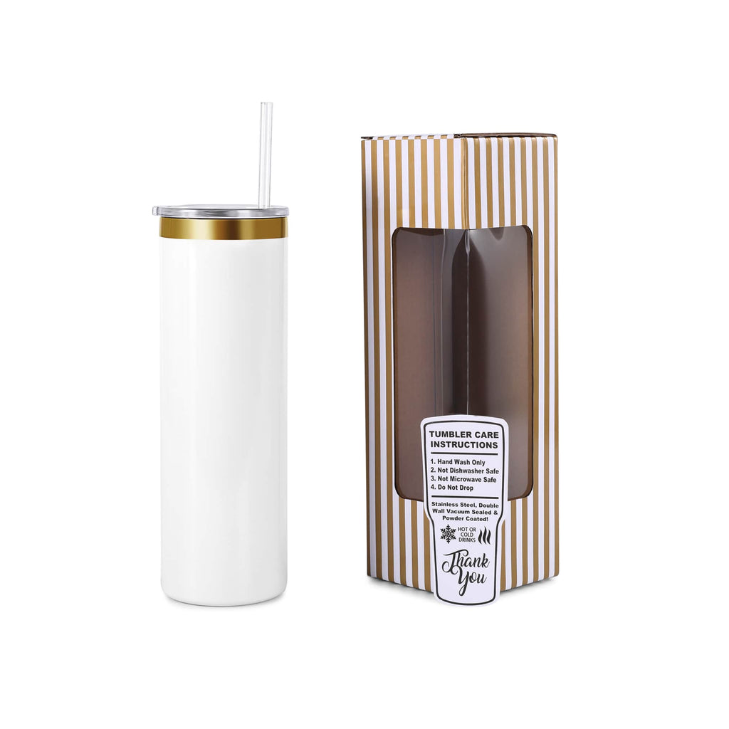 20 oz Skinny Bridesmaid with UV DTF sticker name tumbler